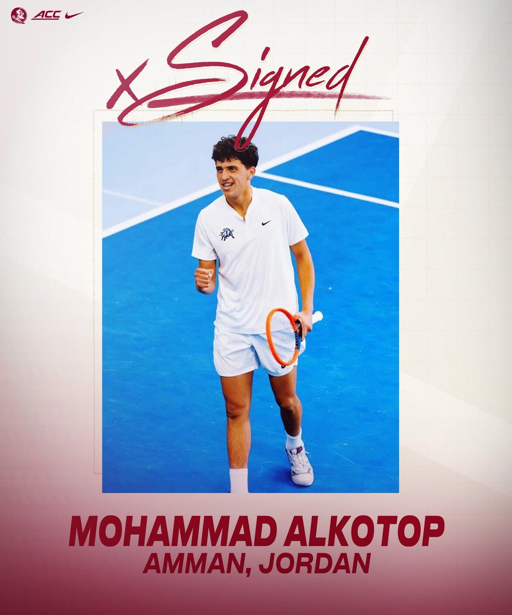 FSUMTennis's tweet image. Welcome to the Tribe, Mohammad 🔥🍢

#OneTribe