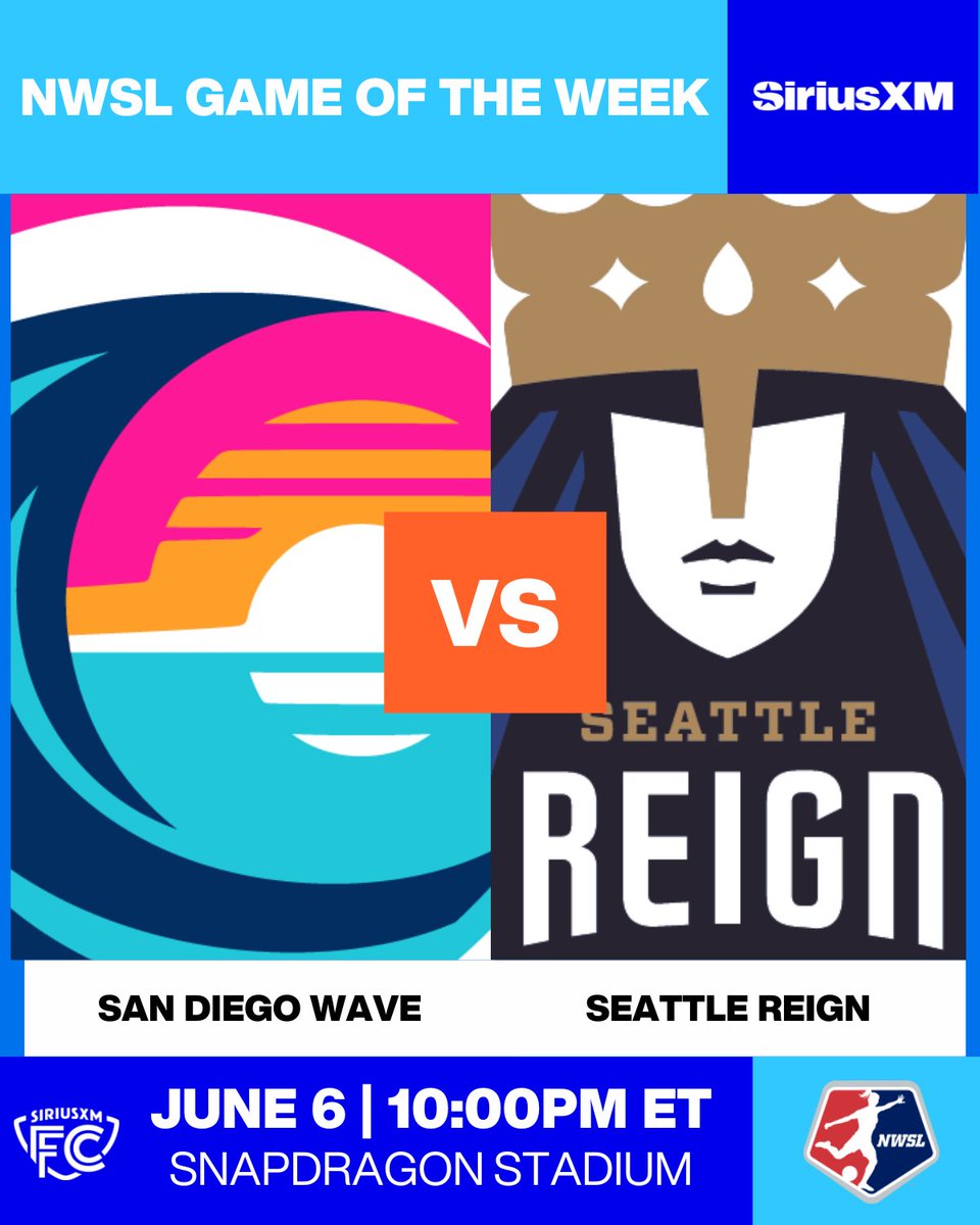 SiriusXM FC (@siriusxmfc) on Twitter photo Friday Night is NWSL Night on <a href="/SiriusXMFC/">SiriusXM FC</a>!
The <a href="/sandiegowavefc/">San Diego Wave FC</a> battle the <a href="/reignfc/">Seattle Reign FC</a> tonight at 10p Eastern!
Listen to the game on SiriusXM FC 157 & the SiriusXM App - sxm.app.link/siriusxmfc Friday Night is NWSL Night on <a href="/SiriusXMFC/">SiriusXM FC</a>!
The <a href="/sandiegowavefc/">San Diego Wave FC</a> battle the <a href="/reignfc/">Seattle Reign FC</a> tonight at 10p Eastern!
Listen to the game on SiriusXM FC 157 & the SiriusXM App - sxm.app.link/siriusxmfc