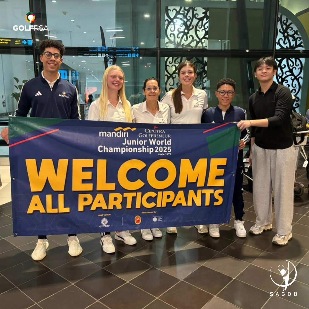 A hearty, warm welcome to the 2025 Mandiri Ciputra Golfpreneur Junior World Championship in Indonesia for our GolfRSA National Squad &amp; SAGDB members Jayden Hoskins, Lourenda Steyn, Megan Marais &amp; Tynan Vermeulen ❤️

#golfrsa #itstartshere #squadgoals