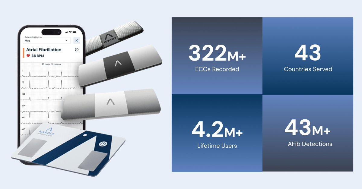 Kardia solutions have empowered millions of patients to take control of their heart health, one beat at a time. Learn how our devices provide comprehensive heart data, setting them apart from smartwatches and wearables that record ECGs: kardia.com/why-kardia