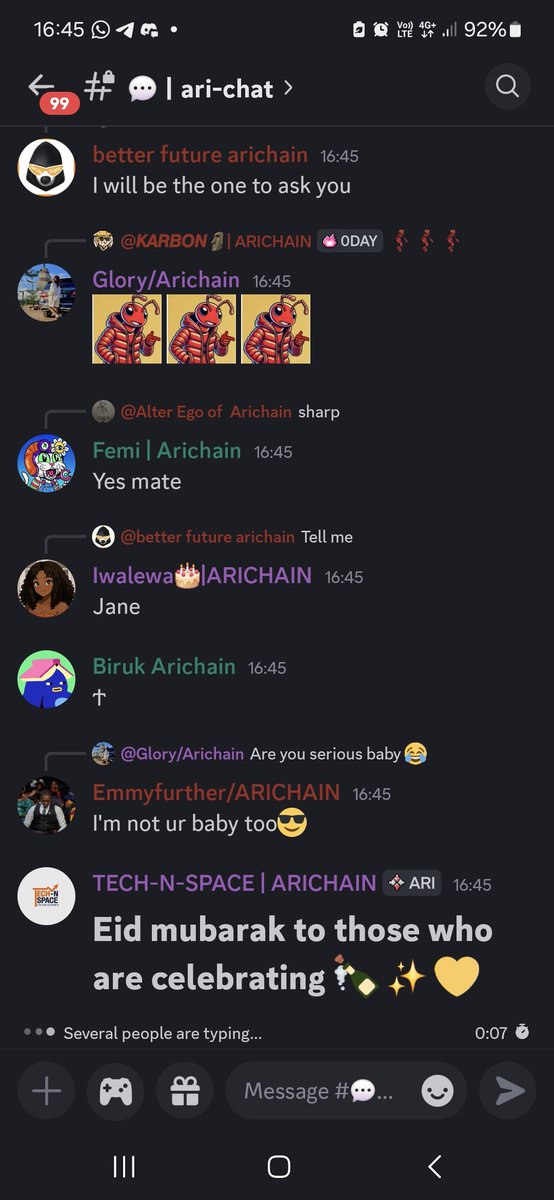Tech-N-Space (@ibrexzz) on Twitter photo Today is Eid but let me not forget my streak haha 😅
Day 37 🔥 of showing up in Arichain discord
Let's keep it up💪🙌💯
Love this community 💙
<a href="/Arsenal_girl2/">Arsenal_girl | Arichain</a> <a href="/_Just_ayomi/">Ayomi | Arichain (🍊,💊)</a> <a href="/opeyemiwebs/">opeyemi🔥🪁🔥 Ari chain</a> <a href="/Gerald_yea/">Gerald | Arichain</a> <a href="/Mrjepec/">itusudah | Arichain</a> <a href="/nunce7/">nu!$@n¢£ | Arichain</a> <a href="/FendyMardianS/">KARBON 🗿| Arichain 🟣</a>
<a href="/CryptoEliteTEK/">CryptoElite-TECH 🦺</a> <a href="/GiveRep/">GiveRep</a>
<a href="/Ari_Michelle9/">MichelleㅣArichain</a> Today is Eid but let me not forget my streak haha 😅
Day 37 🔥 of showing up in Arichain discord
Let's keep it up💪🙌💯
Love this community 💙
<a href="/Arsenal_girl2/">Arsenal_girl | Arichain</a> <a href="/_Just_ayomi/">Ayomi | Arichain (🍊,💊)</a> <a href="/opeyemiwebs/">opeyemi🔥🪁🔥 Ari chain</a> <a href="/Gerald_yea/">Gerald | Arichain</a> <a href="/Mrjepec/">itusudah | Arichain</a> <a href="/nunce7/">nu!$@n¢£ | Arichain</a> <a href="/FendyMardianS/">KARBON 🗿| Arichain 🟣</a>
<a href="/CryptoEliteTEK/">CryptoElite-TECH 🦺</a> <a href="/GiveRep/">GiveRep</a>
<a href="/Ari_Michelle9/">MichelleㅣArichain</a>