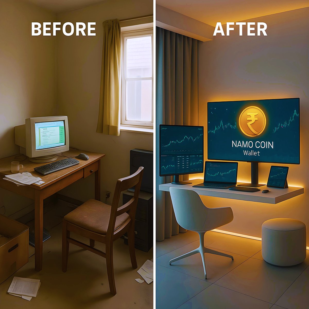 namocoin_ai's tweet photo. From ₹0 to Dream Setup –Namo Coin changed the game. 100% Referral Bonus | 100% USDT Back
Telegram:https://t.co/sxBeHA6xwV
#SOL #Pumpfun #pitcoin #SafeFart $TADALA $Boopa $Chewy $urgay $DOG $BABIFY $PENGU $BMT $House $TRUMP $BRUTE $AAA $TROLL $BWAH $SPX $IMG $Mog $ZBCN $CB #ai16z https://t.co/z3iWSDTI5M