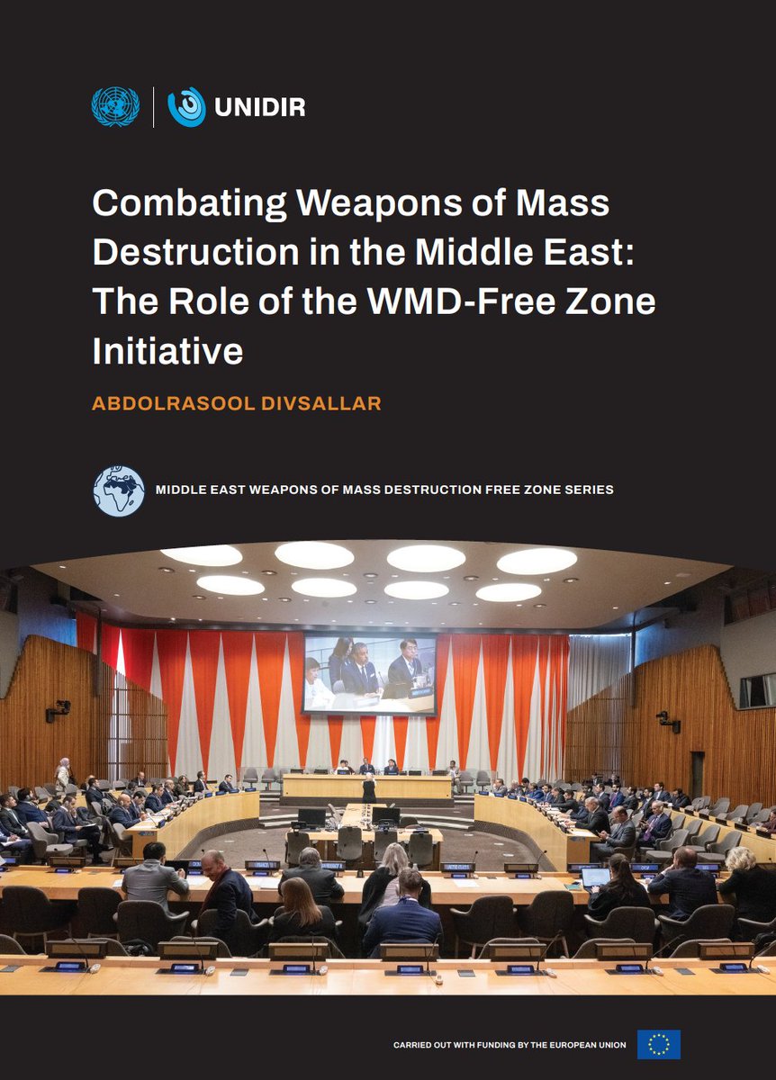 Divsallar's tweet image. New publication! Combating WMD in the Middle East
Read my paper with @UNIDIR to see how Arab states, Iran, and Israel are adjusting their WMD policies to regional security dynamics and military trends.
THREAD on key findings and policy options/ 1 unidir.org/publication/co…