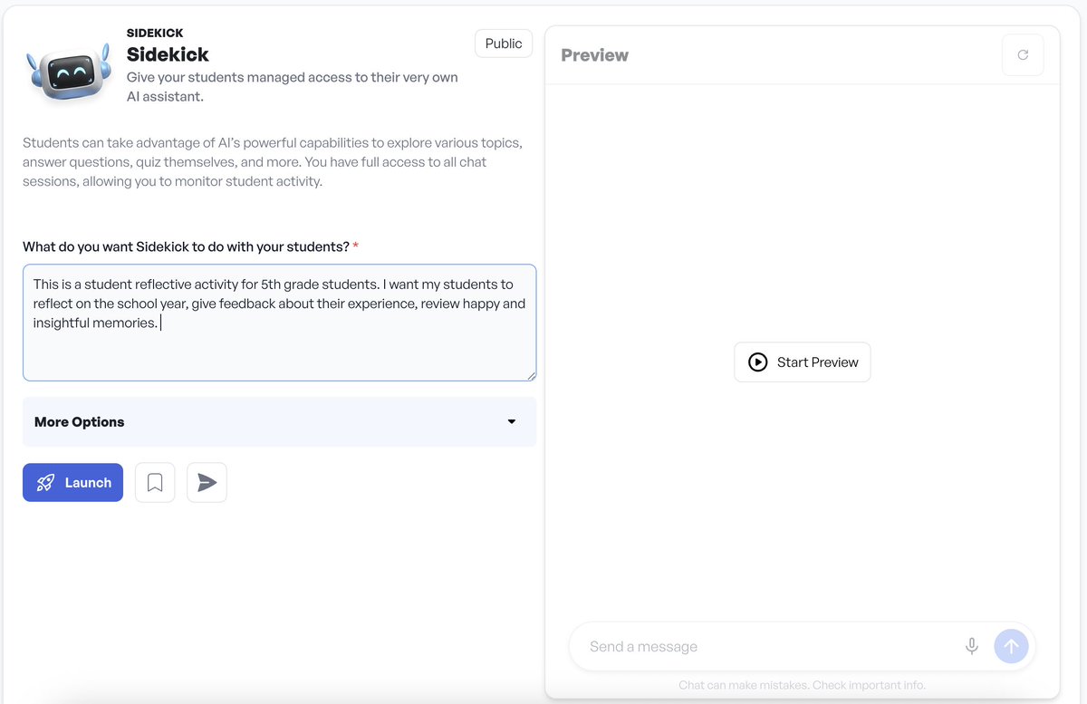 Reflect, celebrate, grow 🎉Wrap up the year with a Sidekick-led journaling Space in <a href="/GetSchoolAI/">SchoolAI</a>  "What did I learn this year? What am I proud of? What do I want to get better at?" End strong with reflection that sticks! Link to the space below🔗 #edtech #reflection #AItools #k12