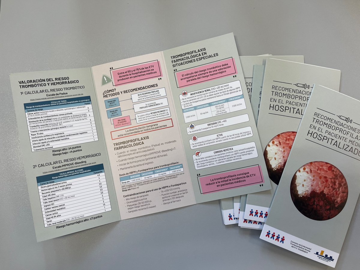 Sonia06317369's tweet photo. 📌📌Apostando por un material visual y amable para la lectura que creemos nos acercará a más profesionales en #tromboprofilaxis en paciente médico hospitalizado desde la comisión de #ETEV
@SanidadCLM #HUGU https://t.co/tBJ9DpCNpr