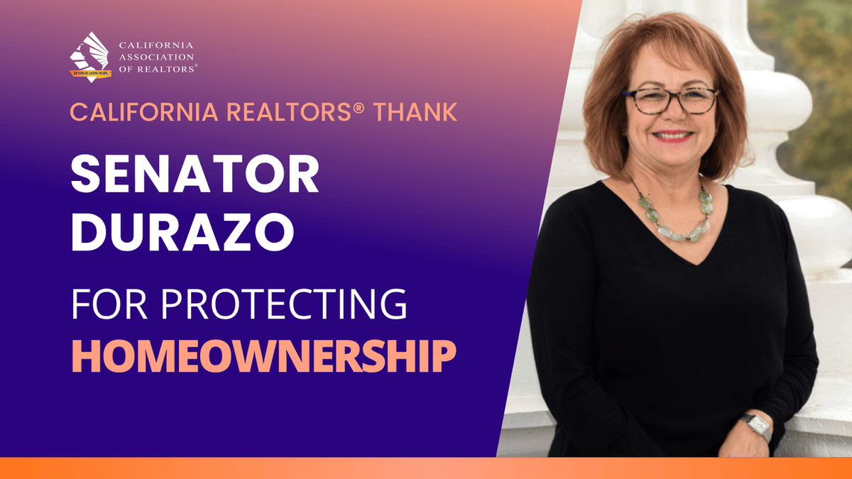 C.A.R. Gov Affairs (@cargovaffairs) on Twitter photo .<a href="/CAREALTORS/">CA ASSN OF REALTORS®</a> thank <a href="/SenMariaEDurazo/">Senator María Elena Durazo</a> for protecting homeownership by voting NO on SB 677. .<a href="/CAREALTORS/">CA ASSN OF REALTORS®</a> thank <a href="/SenMariaEDurazo/">Senator María Elena Durazo</a> for protecting homeownership by voting NO on SB 677.