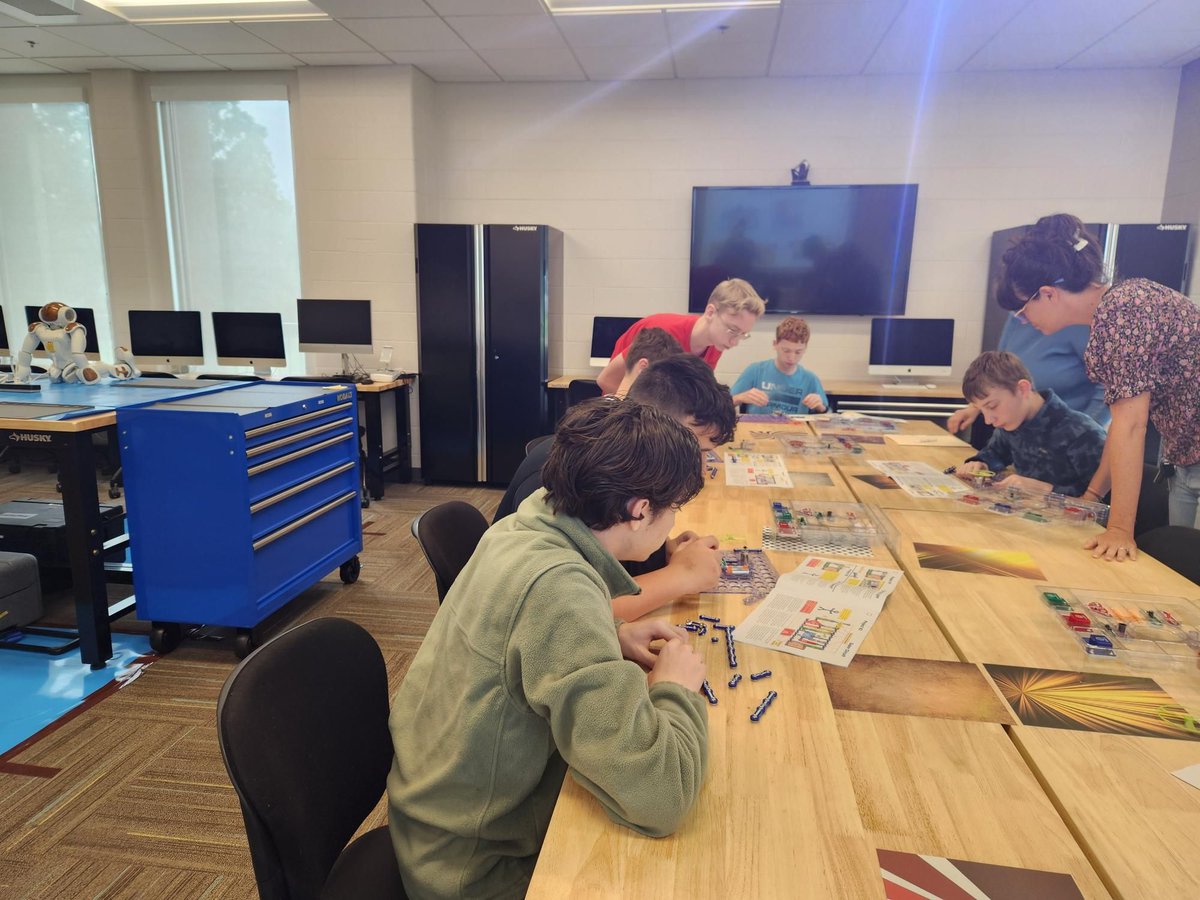 We loved having rising ninth graders from James Wood High School on campus yesterday as part of a Frederick County Schools summer pathways program. They had fun working with our robotic dogs, Segway and more as they learned about electricity, simulation, programming and robotics.