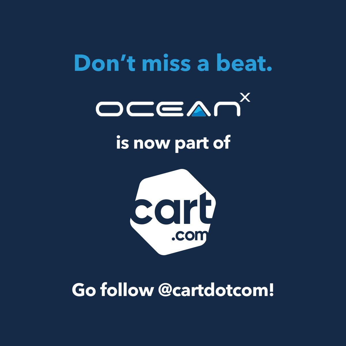 Don't miss a beat. OceanX is part of Cart.com—go follow us there! 👉 <a href="/cartdotcom/">Cart.com 🛒</a>