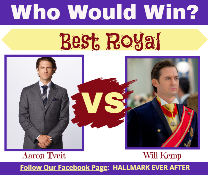 RomComReview1's tweet image. We are playing a #WhoWouldWin #HallmarkGame over the course of a few weeks where we match two Hallmark stars or characters against each other in a fun way.

Which of these men has the royal edge?  Is it #AaronTveit from #OneRoyalHoliday or #WillKemp from #RoyalMatchmaker?