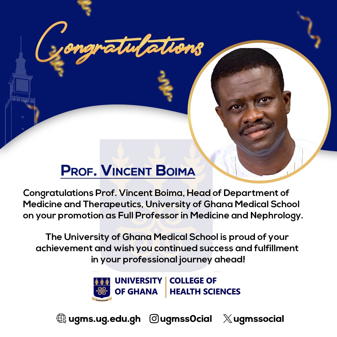 ugmssocial's tweet photo. We celebrate faculty members of the University of Ghana Medical School who were appointed and promoted in the month of May, 2025.
We wish you all the best in your new roles.
#universityofghana
#ugmsa https://t.co/ogeoBEFZpK