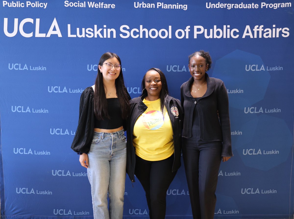 Our COO Nicole Bryant attended the UCLA Luskin Public Affairs Capstone Showcase, where our Policy Fellows presented their #JustSayHelloLA &amp; reparations projects. We’re proud of our fellows and grateful for the ongoing partnership with UCLA to support our future leaders!