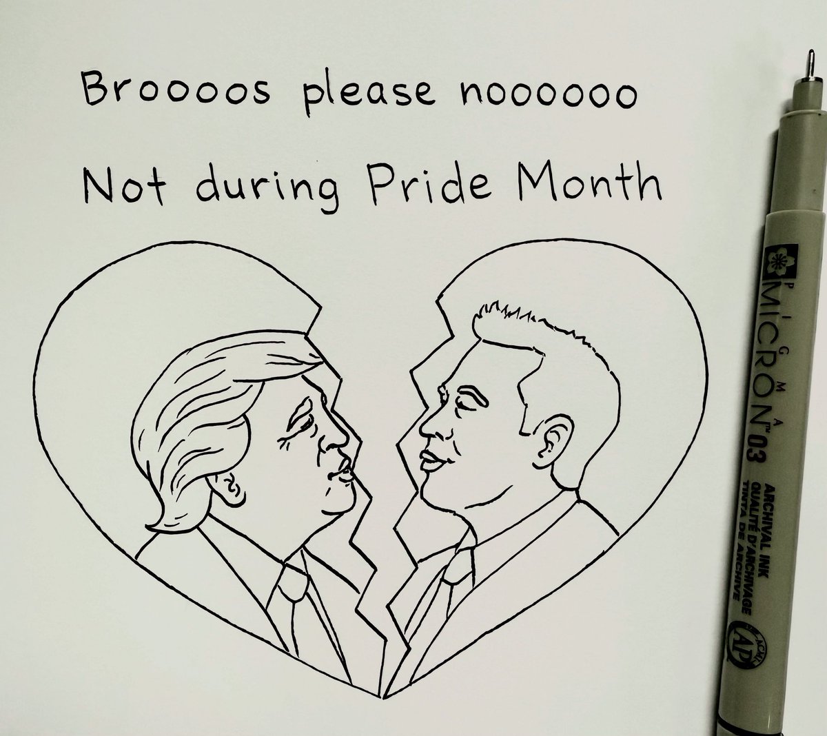 artbychakim's tweet photo. #TrumpVsMusk A breakup during Pride Month is extra tough as the month is filled with celebrations and events focused on love and togetherness. https://t.co/jJeReHIZrC