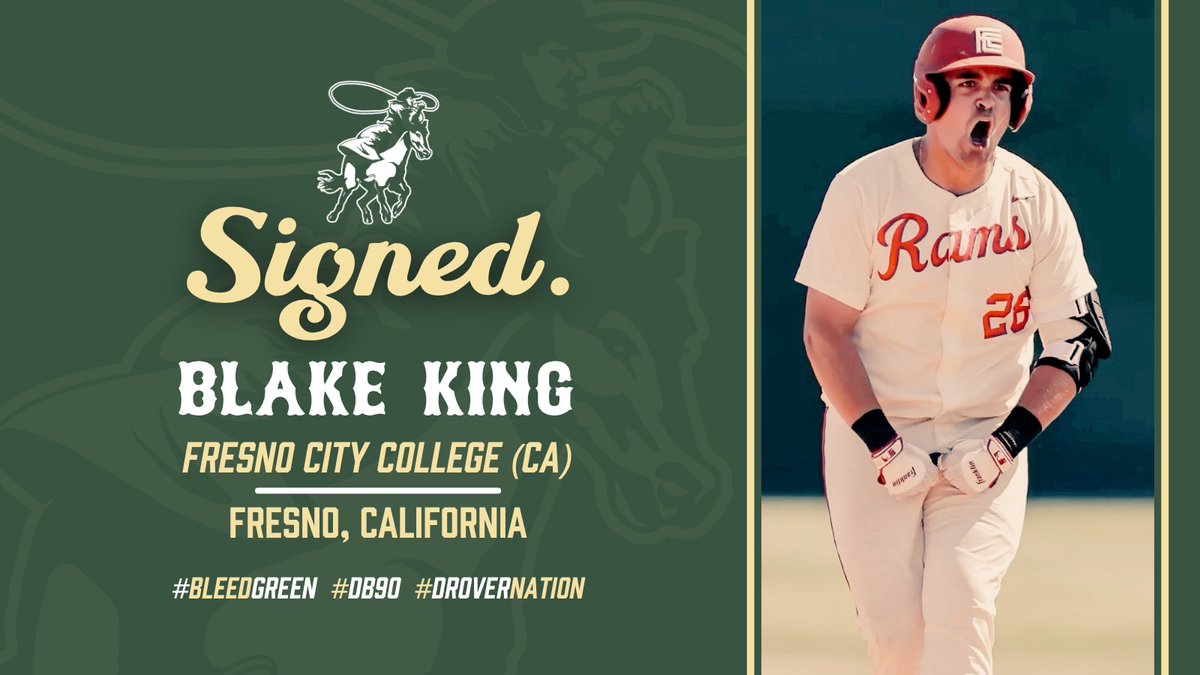 DroverBaseball's tweet image. Please help us welcome a native of Fresno, California - Infielder Blake King to the Drovers Family!
#DroverNation🏇 x #BleedGreen
@blakeking00 | #DB90