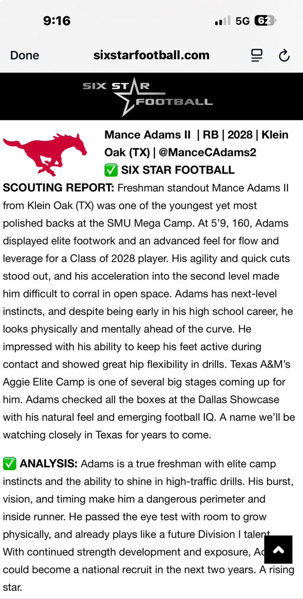 ManceCAdams2's tweet image. This is who I am🔥. Thank you for the report and analysis following the SMU Dallas Showcase MegaCamp!!! And thanks to my trainer @footwork_king1 (the agility training GOAT 🐐)
@footwork_king1 @jarrettbailey12 @JeanaMAdams @DeMarcoMurray @CoachAJSteward