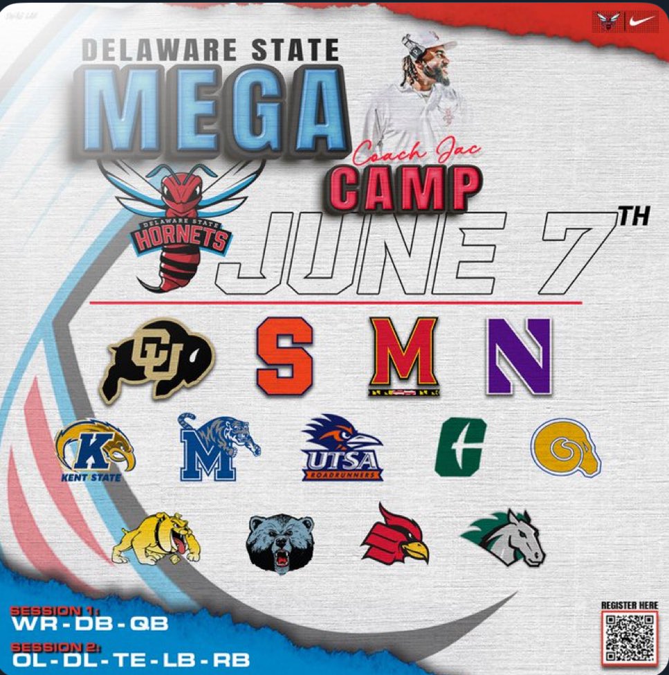 Aaron Crooms (@aaroncrooms3) on Twitter photo I will be attending Delaware State Football Camp tomorrow! <a href="/DeSeanJackson10/">Desean Jackson</a> <a href="/DelawareStateFB/">Delaware State Football</a> <a href="/_d1kye/">Coach Kye</a> <a href="/Coach_Swest/">Sean Weston</a> <a href="/FranBrownCuse/">Fran Brown</a> <a href="/CoachEMarcCuse/">Emmanuel Marc</a> <a href="/Coach_TBell/">Tre' Bell</a> <a href="/Coach_Fella23/">Kevin Mathis</a> <a href="/CoachDJVokolek/">DJ Vokolek</a> I will be attending Delaware State Football Camp tomorrow! <a href="/DeSeanJackson10/">Desean Jackson</a> <a href="/DelawareStateFB/">Delaware State Football</a> <a href="/_d1kye/">Coach Kye</a> <a href="/Coach_Swest/">Sean Weston</a> <a href="/FranBrownCuse/">Fran Brown</a> <a href="/CoachEMarcCuse/">Emmanuel Marc</a> <a href="/Coach_TBell/">Tre' Bell</a> <a href="/Coach_Fella23/">Kevin Mathis</a> <a href="/CoachDJVokolek/">DJ Vokolek</a>