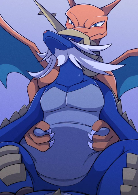 ラブラブな2匹 - Charizard &amp; Samurott