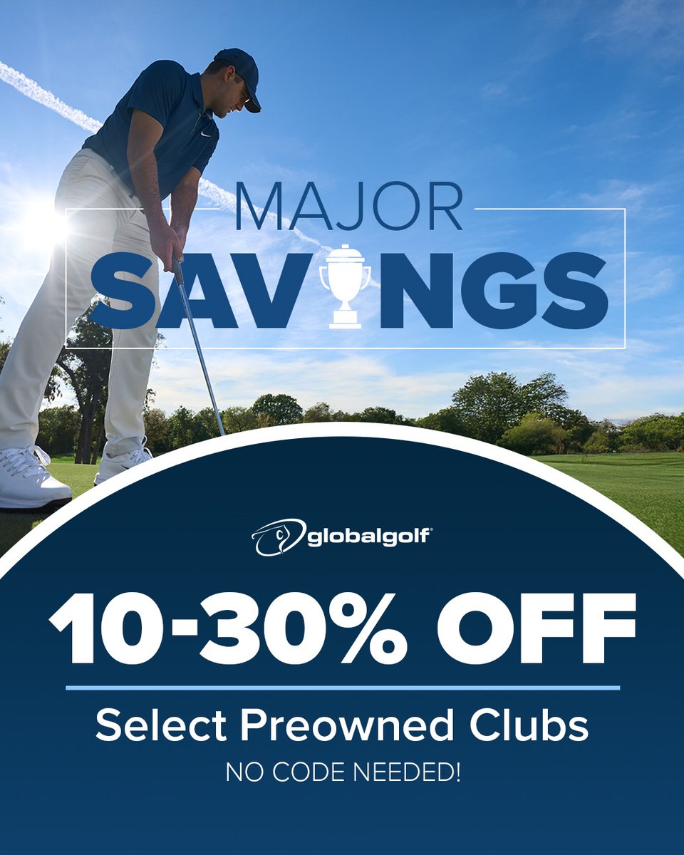 Build out your bag with the world's largest selection of preowned clubs! 🏌️‍♂️

For a limited time, save with up to 30% OFF on select Preowned Golf Clubs! 👀🔥

Shop Now ➡️ globalgolf.com/golf-clubs/use…

#GlobalGolf #BestDealsInGolf #Preowned #PreownedGolfClubs #GolfClubs