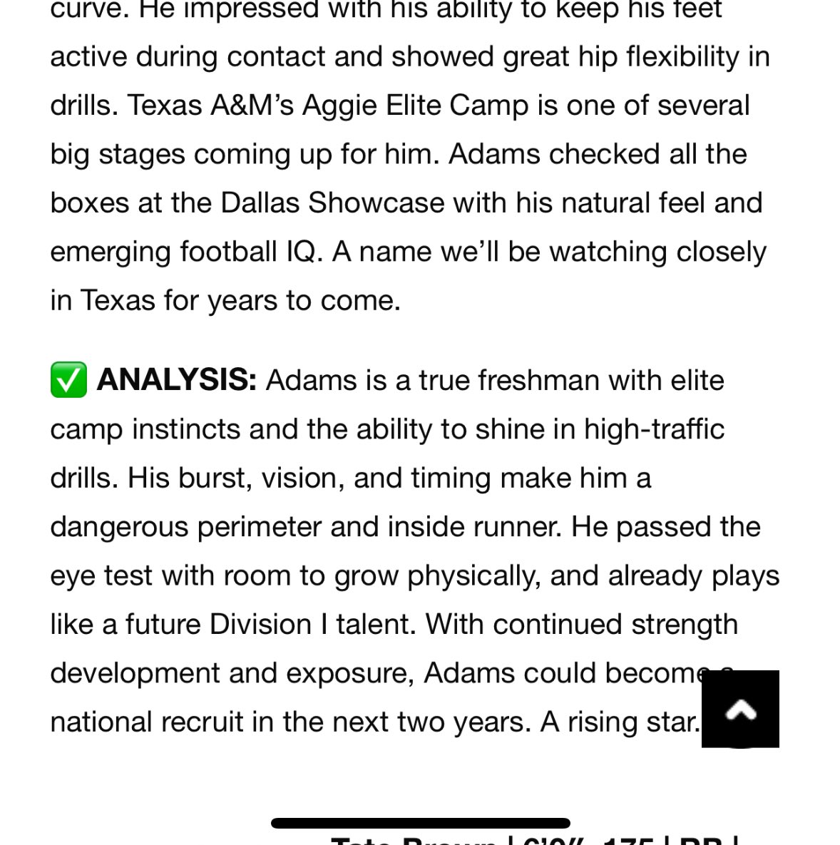 Mance Adams II (@mancecadams2) on Twitter photo This is who I am🔥. Thank you for the report and analysis following the SMU Dallas Showcase MegaCamp!!! And thanks to my trainer <a href="/footwork_king1/">Footwork_King</a> (the agility training GOAT 🐐)
<a href="/footwork_king1/">Footwork_King</a> <a href="/jarrettbailey12/">Jb⁶𓅓</a> <a href="/JeanaMAdams/">Jeana Morrison Adams</a> <a href="/DeMarcoMurray/">DeMarco Murray</a> <a href="/CoachAJSteward/">AJ Steward</a> This is who I am🔥. Thank you for the report and analysis following the SMU Dallas Showcase MegaCamp!!! And thanks to my trainer <a href="/footwork_king1/">Footwork_King</a> (the agility training GOAT 🐐)
<a href="/footwork_king1/">Footwork_King</a> <a href="/jarrettbailey12/">Jb⁶𓅓</a> <a href="/JeanaMAdams/">Jeana Morrison Adams</a> <a href="/DeMarcoMurray/">DeMarco Murray</a> <a href="/CoachAJSteward/">AJ Steward</a>