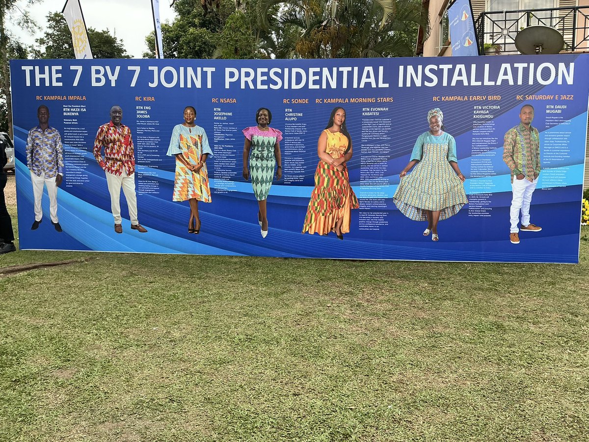 kasi_fabian's tweet image. Today, I am honoured to officiate the 7-by-7 joint Rotary Presidential installation ceremony happening at BCF Courts in Muyenga. I look forward to celebrating leadership, service, and community impact. I wish the incoming Presidents and their clubs, success in advancing Rotary's…