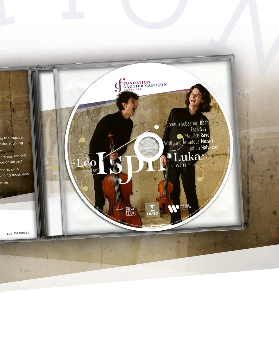 Fondation Gautier Capuçon (@fondationgc) on Twitter photo Léo & Luka Ispir, lauréats de la Fondation Gautier Capuçon, ils signent aujourd’hui leur tout premier album chez Warner Classics avec un programme qui mêle les grands noms du répertoire (Bach, Rameau, Mozart, Ravel) à une création de Fazil Say.
<a href="/GautierCapucon/">Gautier CAPUÇON</a> Léo & Luka Ispir, lauréats de la Fondation Gautier Capuçon, ils signent aujourd’hui leur tout premier album chez Warner Classics avec un programme qui mêle les grands noms du répertoire (Bach, Rameau, Mozart, Ravel) à une création de Fazil Say.
<a href="/GautierCapucon/">Gautier CAPUÇON</a>