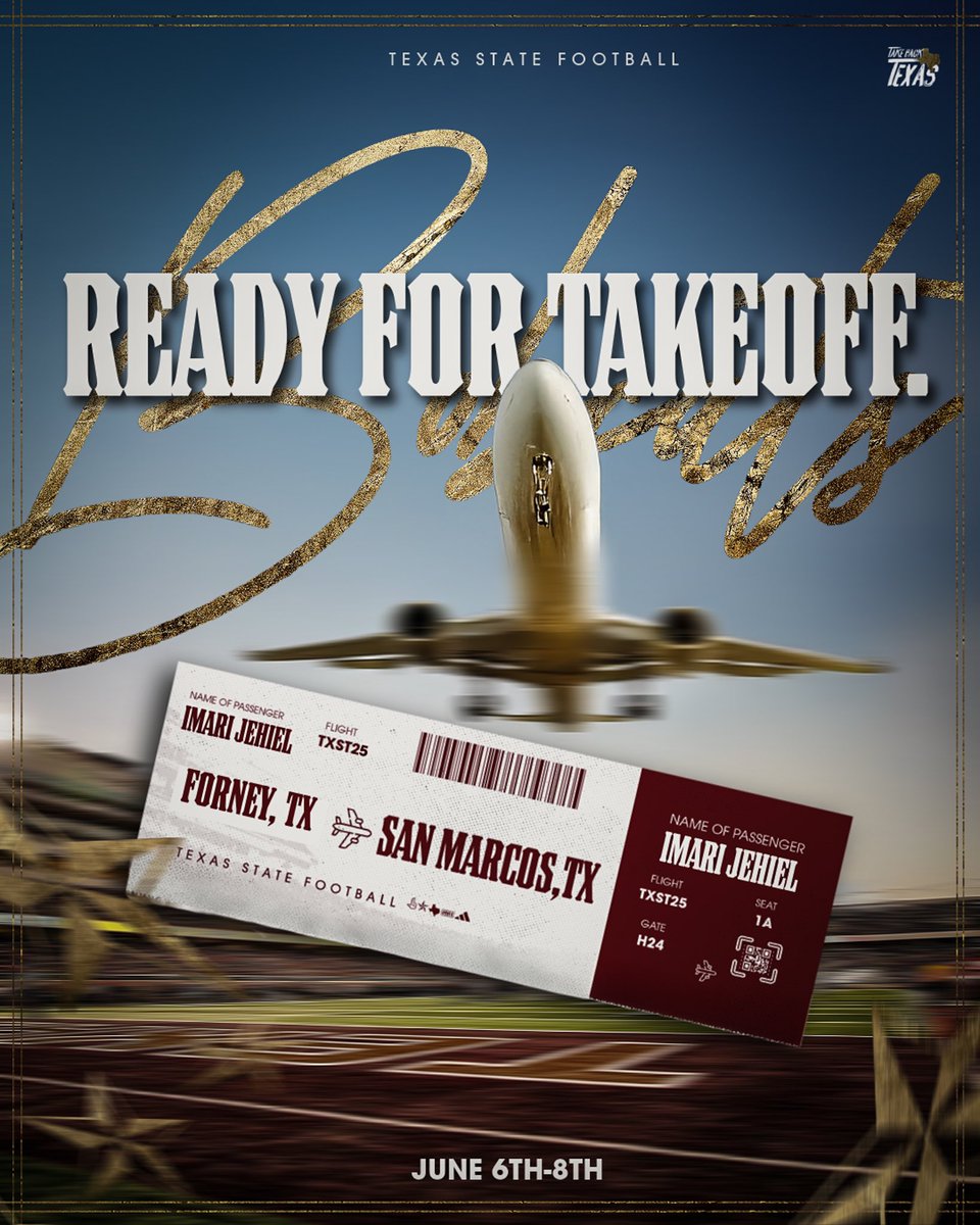 Cantguardmari_'s tweet image. I’ll be in San Marcos this weekend for my official visit 💯✈️@CoachMart1nez @TXSTATEFOOTBALL @drobalwayzopen @CoachFleen @MccollomX @CoachHelzer