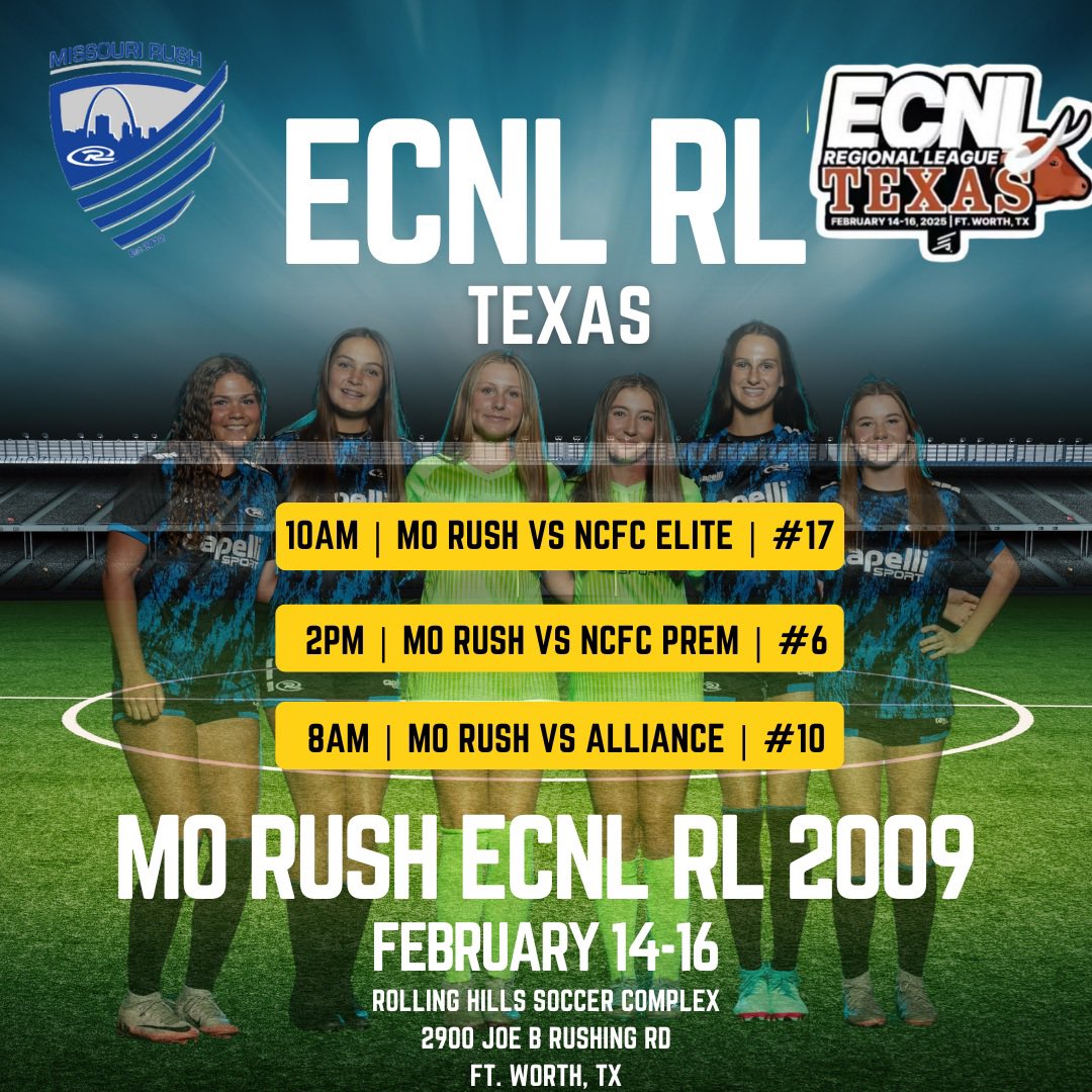 🚨POST SEASON PLAY🚨
The girls are back!! Excited to play this weekend in the ECNL Regional League Playoffs here in STL!