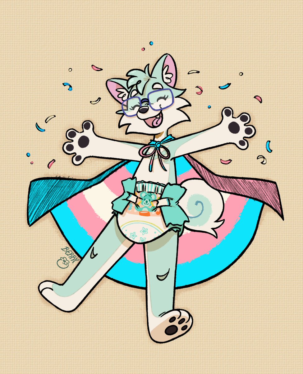 TRANS RIGHTS!!!!!! also i wear diapers

Thank you <a href="/BerrySweetCow/">Berry 🎨💜</a> for yet another AMAZING job 😭