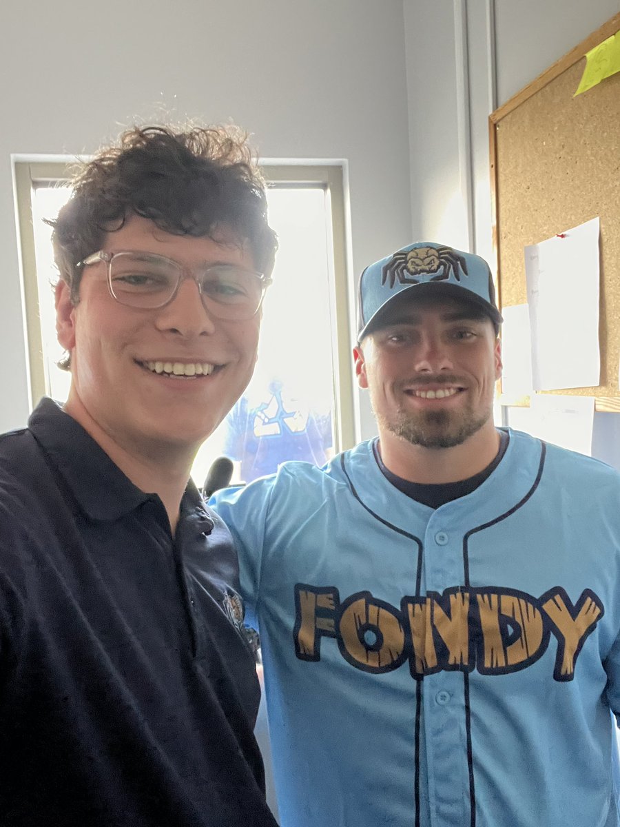 Parker Porrill (@parkergunnin) on Twitter photo Had a blast talking with <a href="/CalebDurbin14/">Caleb Durbin</a> on-air about his baseball journey and time in the NWL
The former <a href="/DockSpiders/">Fond du Lac Dock Spiders</a> brought the Fondy/Brewers faithful to Herr-Baker Field for a great night of baseball
Thanks to Caleb and the Dock Spiders for making this happen
#SpinTheWeb Had a blast talking with <a href="/CalebDurbin14/">Caleb Durbin</a> on-air about his baseball journey and time in the NWL
The former <a href="/DockSpiders/">Fond du Lac Dock Spiders</a> brought the Fondy/Brewers faithful to Herr-Baker Field for a great night of baseball
Thanks to Caleb and the Dock Spiders for making this happen
#SpinTheWeb