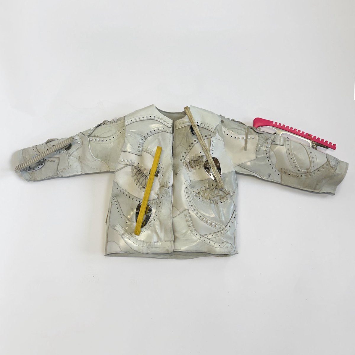 jacket made from used ice skates