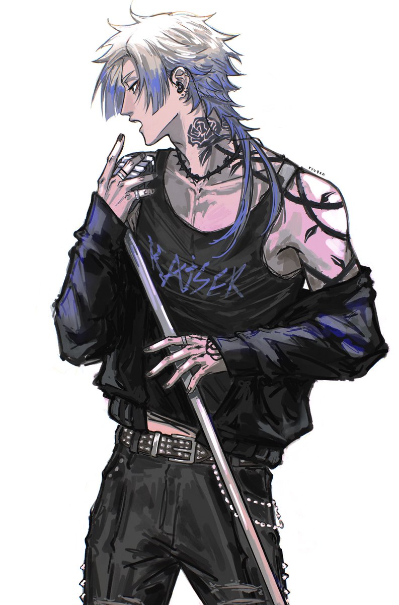ryuqzn's tweet image. [ OLD ] rockstar au! michael kaiser
