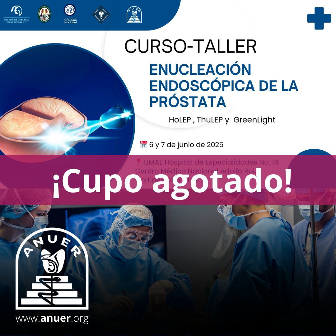 CUPO AGOTADO

Dirigido a: Urólogos certificados y residentes
Cupo limitado: 20 urólogos en práctica
Costos:
Taller completo: $10,000 MXN
Asistencia sin taller práctico: $5,000 MXN
Residentes: SIN COSTO