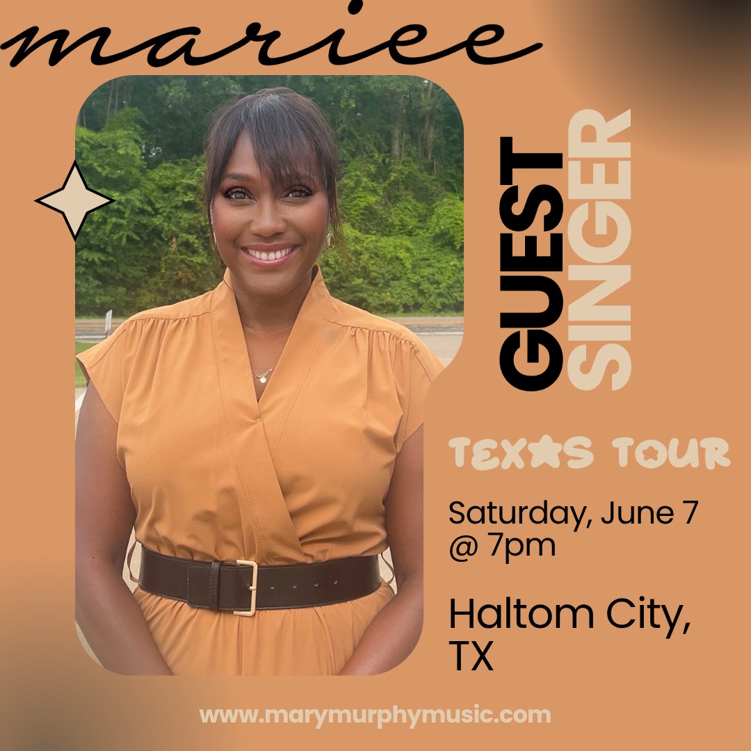 creativeapostl's tweet photo. Mariee Murphy will be in Haltom City, TX this Saturday at 7pm! #marieemurphy #singing #texastour https://t.co/IQObh3kWl5
