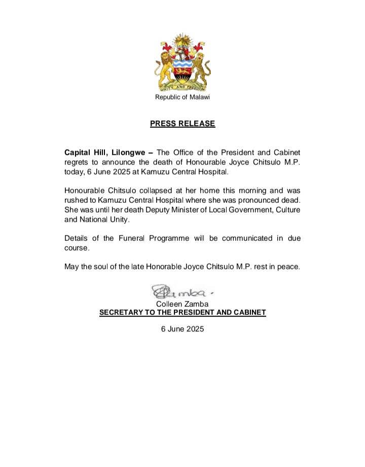 Malawi Government🇲🇼 (@malawigovt) on Twitter photo 