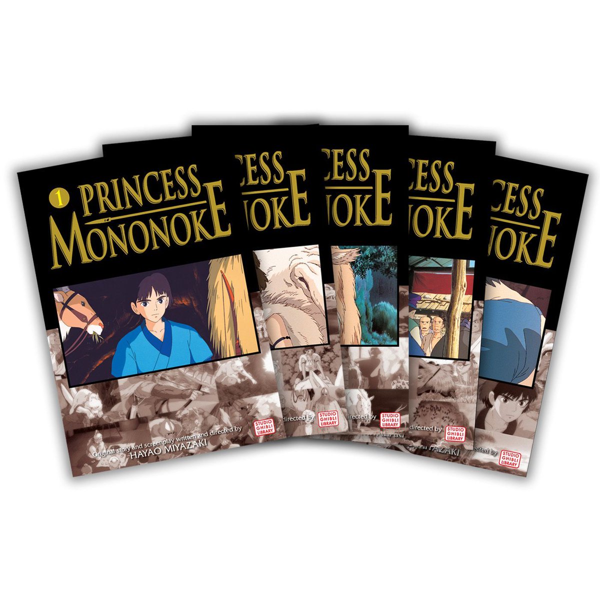 Announcement: Ashitaka, Lady Eboshi, and forest protector San rise to meet fate in Hayao Miyazaki's classic Studio Ghibli film, Princess Mononoke, through this full-color film comic! Princess Mononoke Film Comic (All-in-One Edition) releases Spring 2026.