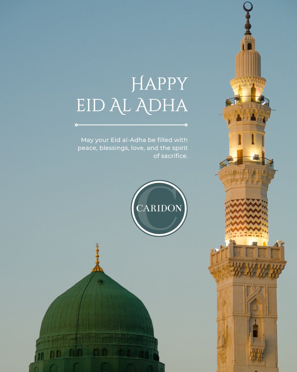 Wishing all our Muslim staff and community a joyful and peaceful Eid al-Adha. Eid Mubarak from all of us at Caridon.