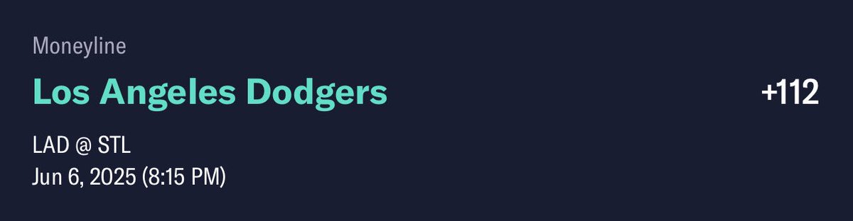 PLAY OF THE DAY 🚨 

Dodgers ML (+112) 🔐 

Why bet on another team when we’re UNDEFEATED (3-0) on the Dodgers? 🚀