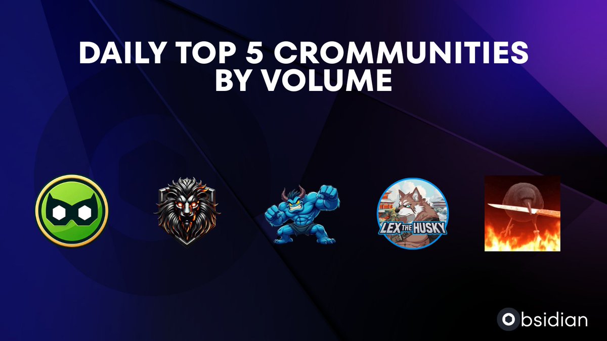 Obsidian Finance (@obsidianswap) on Twitter photo 🚀Today's Obsidian Top Crommunites by volume on <a href="/cronos_chain/">Cronos</a> 🏅
<a href="/RobinCronos/">Robin on Cronos</a> $ROBIN
<a href="/CronosLionel/">Lionel | Web3 NFT Lending & Borrowing</a> $LION
<a href="/Cronies4Cro/">Cronies on Cronos</a> $CRONIES
<a href="/Lexthehusky/">Lex The Husky</a> $LEX
<a href="/CAW777onX/">CAW777onCro</a> $777
To qualify for our daily top 5 Crommunities set your project up at obsidian.finance/profile/assets
Upward & Onward! 🚀Today's Obsidian Top Crommunites by volume on <a href="/cronos_chain/">Cronos</a> 🏅
<a href="/RobinCronos/">Robin on Cronos</a> $ROBIN
<a href="/CronosLionel/">Lionel | Web3 NFT Lending & Borrowing</a> $LION
<a href="/Cronies4Cro/">Cronies on Cronos</a> $CRONIES
<a href="/Lexthehusky/">Lex The Husky</a> $LEX
<a href="/CAW777onX/">CAW777onCro</a> $777
To qualify for our daily top 5 Crommunities set your project up at obsidian.finance/profile/assets
Upward & Onward!