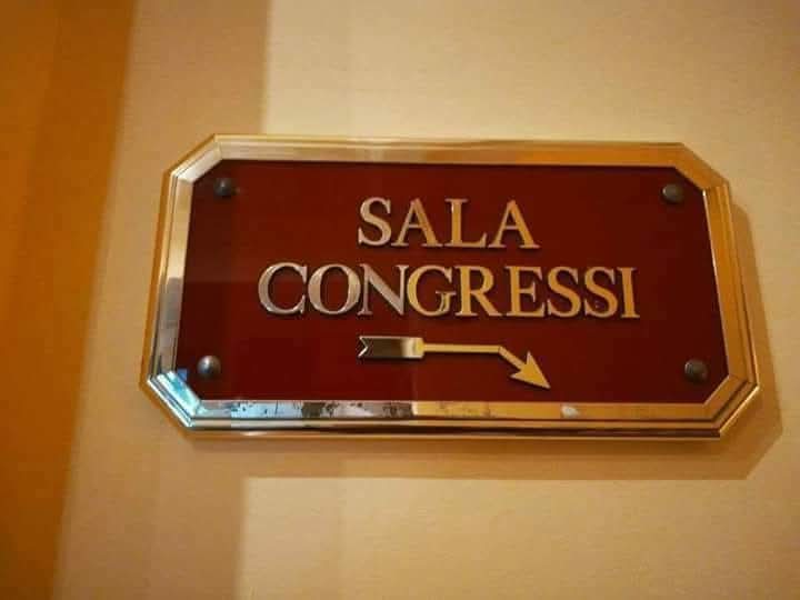 Calm down... It's Italian &amp; translates to "Conference Hall" 😝