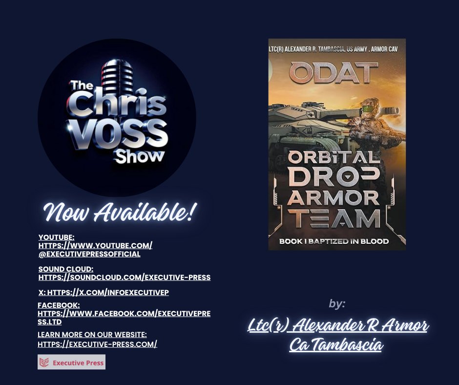 infoExecutiveP's tweet photo. What if the next war isn’t on Earth?

Ltc(r) Tambascia’s ODAT imagines soldiers who drop from space—and what it means to fight for survival on a planetary scale.

Interview out now with Chris Voss:
YouTube: https://t.co/fmIINxrIZh
SoundCloud: https://t.co/3EpGN1Jces https://t.co/bGvjLIcyVz