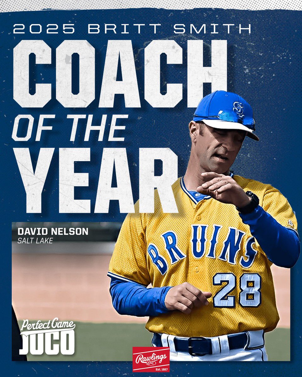 PG College Baseball (@pgcollegeball) on Twitter photo 2025 ‘Britt Smith’ JUCO Coach of the Year 🏆
David Nelson, <a href="/slccbaseball/">SLCC BASEBALL</a>
NJCAA DI National Champion 2025 ‘Britt Smith’ JUCO Coach of the Year 🏆
David Nelson, <a href="/slccbaseball/">SLCC BASEBALL</a>
NJCAA DI National Champion