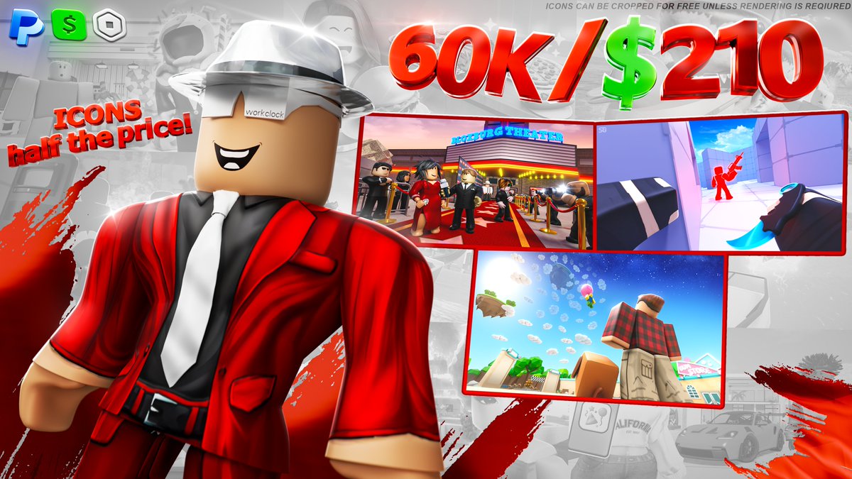 Time for a fresh update to my commission sheet! 💰

Pricing stays the same overall, but there's a new change: Icons are now just half the price of a thumbnail! 💵

Shoot me a DM if you're interested in ordering here or on discord (softgb) 📨

#Roblox #RobloxDev