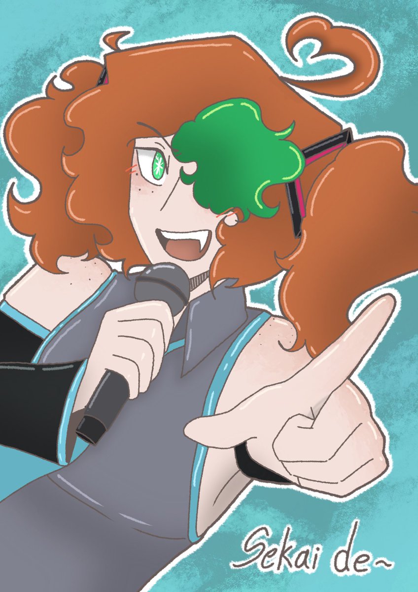 My friend told me to draw Aku in Miku costume but I think Vulpe fit the outfit more
#buboseries