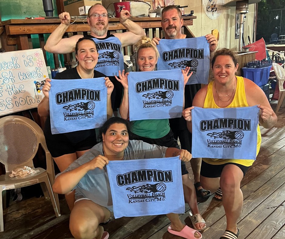 Great job spring league champions! 👏 

There's a few spots remaining in our summer league starting June 8! Grab them before they're gone → bit.ly/3u1OY0l 

#volleyballbeach #kcvolleyball #volleyballchampions #martincitymo #kansascity