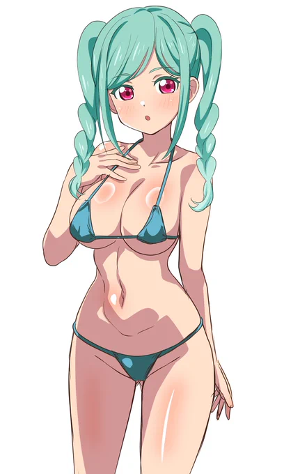 skeb鬼塚冬毱さん立ち絵習作 前のウィーン・マルガレーテさんとはセットです (水着は仮)