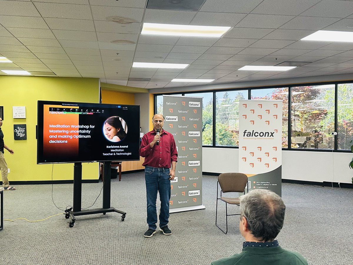 FalconXGateway's tweet image. Thank you to Karishma Anand for an incredible session at FalconX!
From grounding breathwork to decision-making frameworks, your workshop gave founders & investors tools to stay calm, focused, and clear — even in high-stress situations.