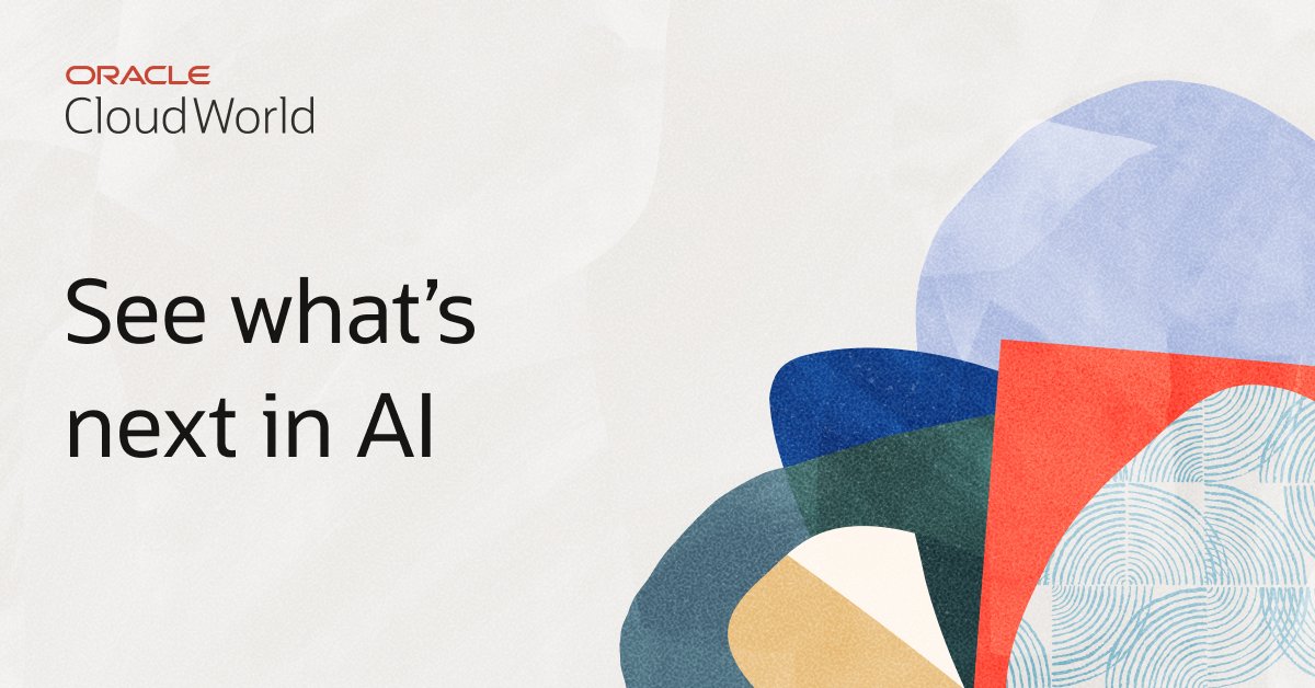 From agents to AI-powered databases to superclusters—learn how the powerful AI innovations <a href="/Oracle/">Oracle</a> has embedded across its products and services can help your business win. Don't miss #CloudWorld, October 13-16: social.ora.cl/60184ERBe