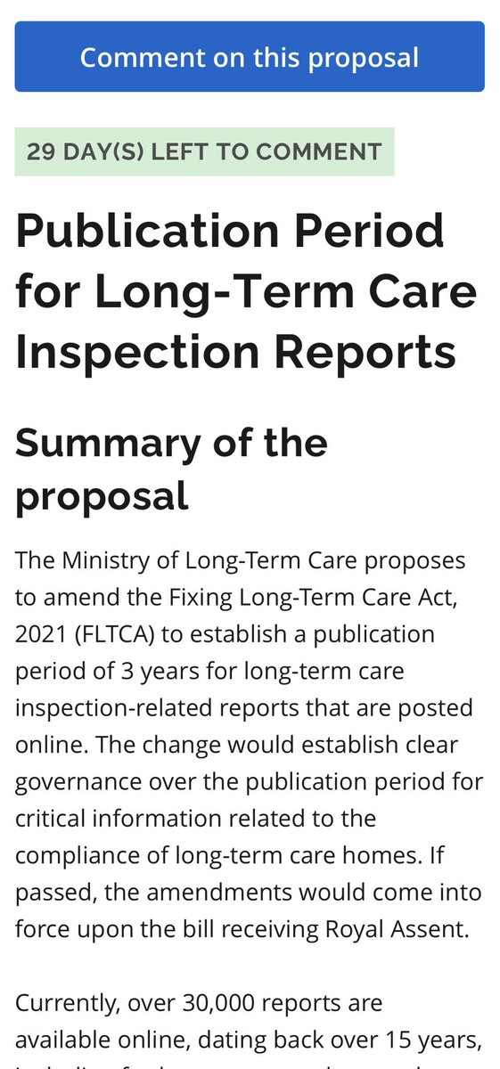Omg they’re trying to hide the record of abuse in #LTC!!!! THIS IS HORRIFYING 
Proposal | regulatoryregistry.gov.on.ca
👇👇👇👇