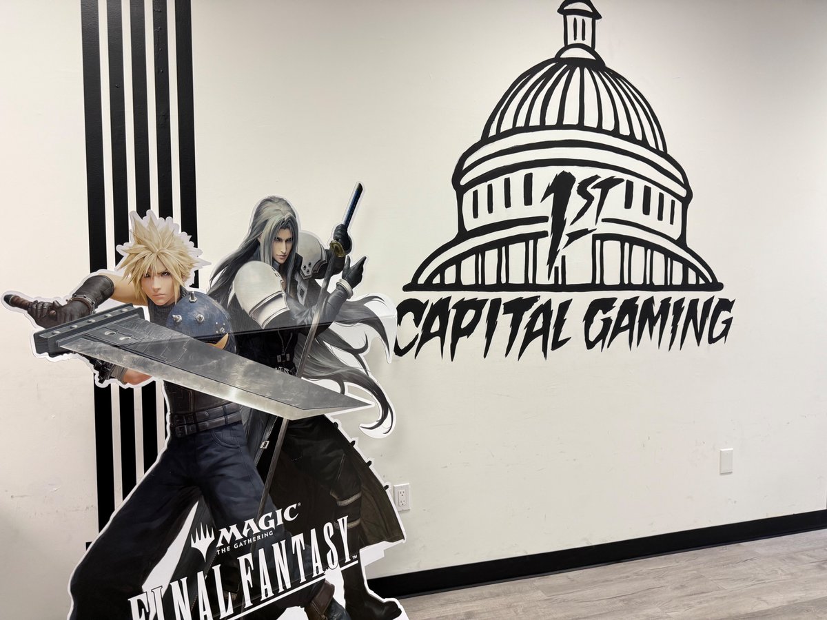 Who will be taking the Final Fantasy cardboard standee and the tension fabric home (stand not included)? Two raffles.
For each Sealed Prerelease you will receive one (1) entry in our raffle.
If you attend Friday's Sealed Prerelease you will receive (2) two entries into the