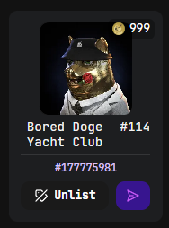 boreddogeyacht's tweet photo. Giveaway will be over in 24 hours! The giveaway will include 1 RARE golden #BDYC valued at 999 dogecoin!!!
Golden BDYC's have already been selling for over 999 Dogecoin! Great opportunity to either hold & own a rare BDYC or to make a few hundred dollars! https://t.co/NRD1eF2LQr