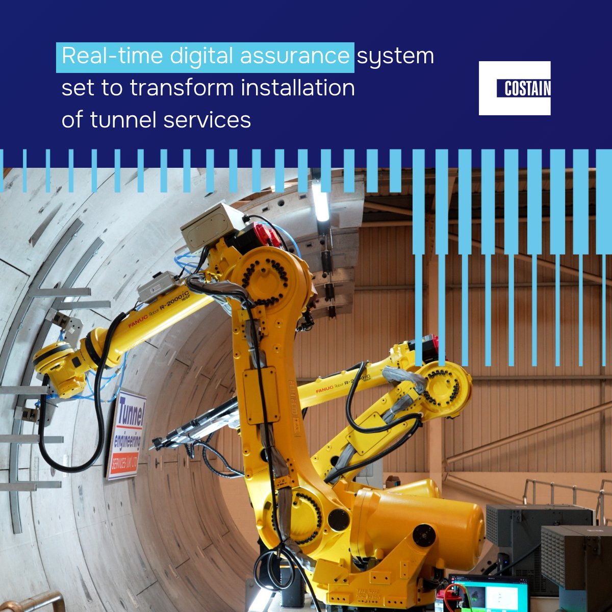 Costain Group (@costaingroup) on Twitter photo In partnership with our consortium partners at <a href="/i3Drobotics/">i3Drobotics</a>, <a href="/Tunneleng/">Tunnel Engineering</a> and MTC, we've created a first-of-a-kind, fully automated installation and assurance solution that significantly improves the efficiency of tunnel installations: bit.ly/3ZRy1qV #innovation #rail In partnership with our consortium partners at <a href="/i3Drobotics/">i3Drobotics</a>, <a href="/Tunneleng/">Tunnel Engineering</a> and MTC, we've created a first-of-a-kind, fully automated installation and assurance solution that significantly improves the efficiency of tunnel installations: bit.ly/3ZRy1qV #innovation #rail
